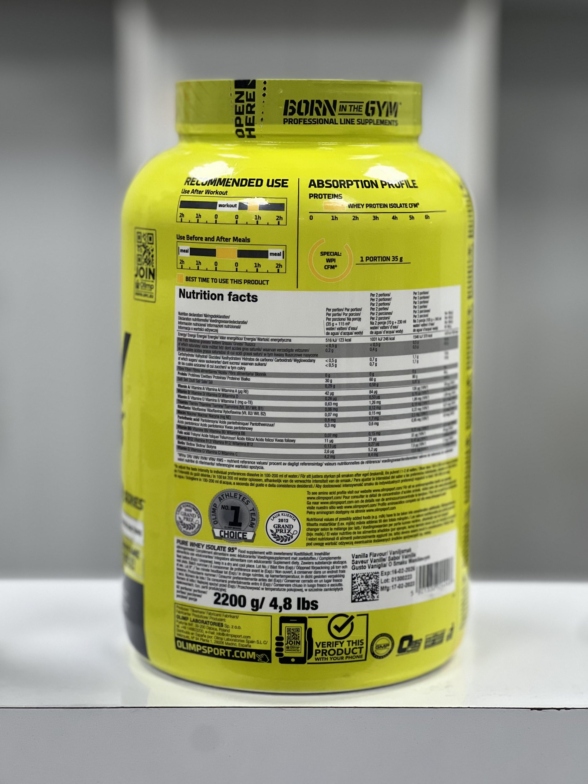 وی ایزوله الیمپ 2200 گرمی WHEY OLIMP ISOLATE - تصویر 2